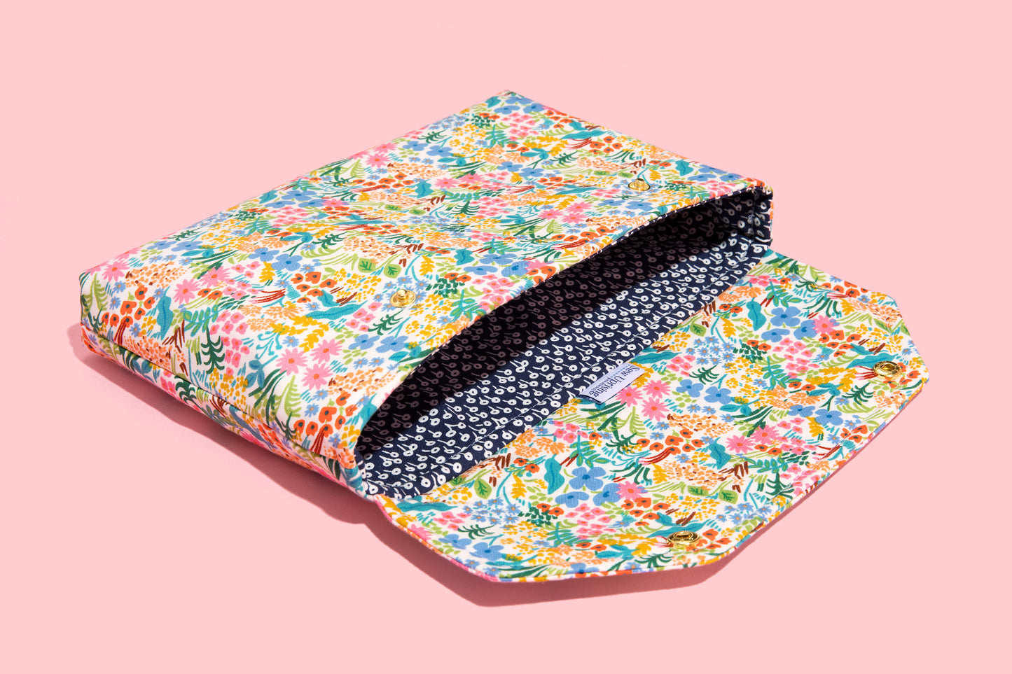English Garden Meadow Cream Fabric E-Reader and Book Sleeve