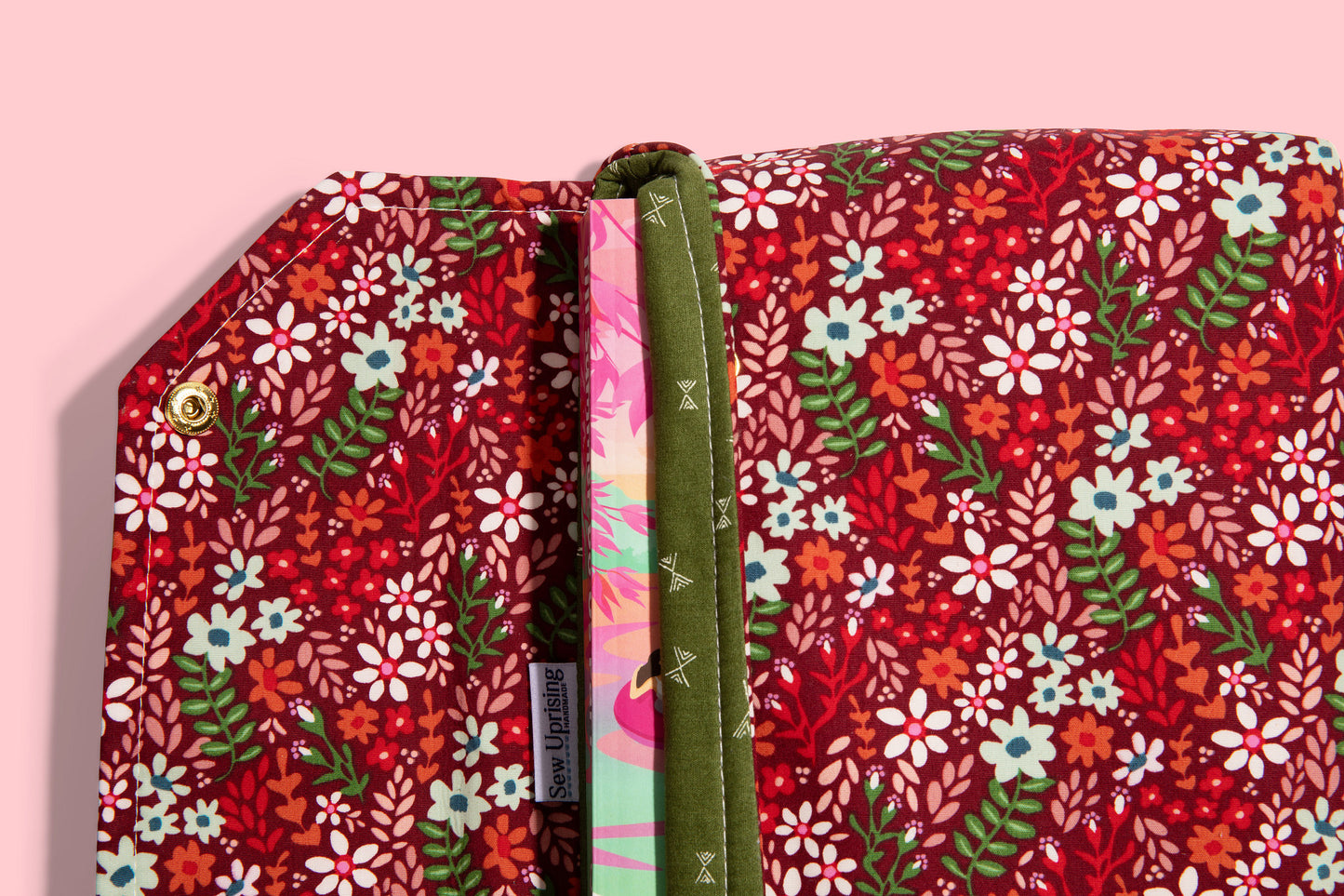 Christmas Floral Fabric E-Reader and Book Sleeve