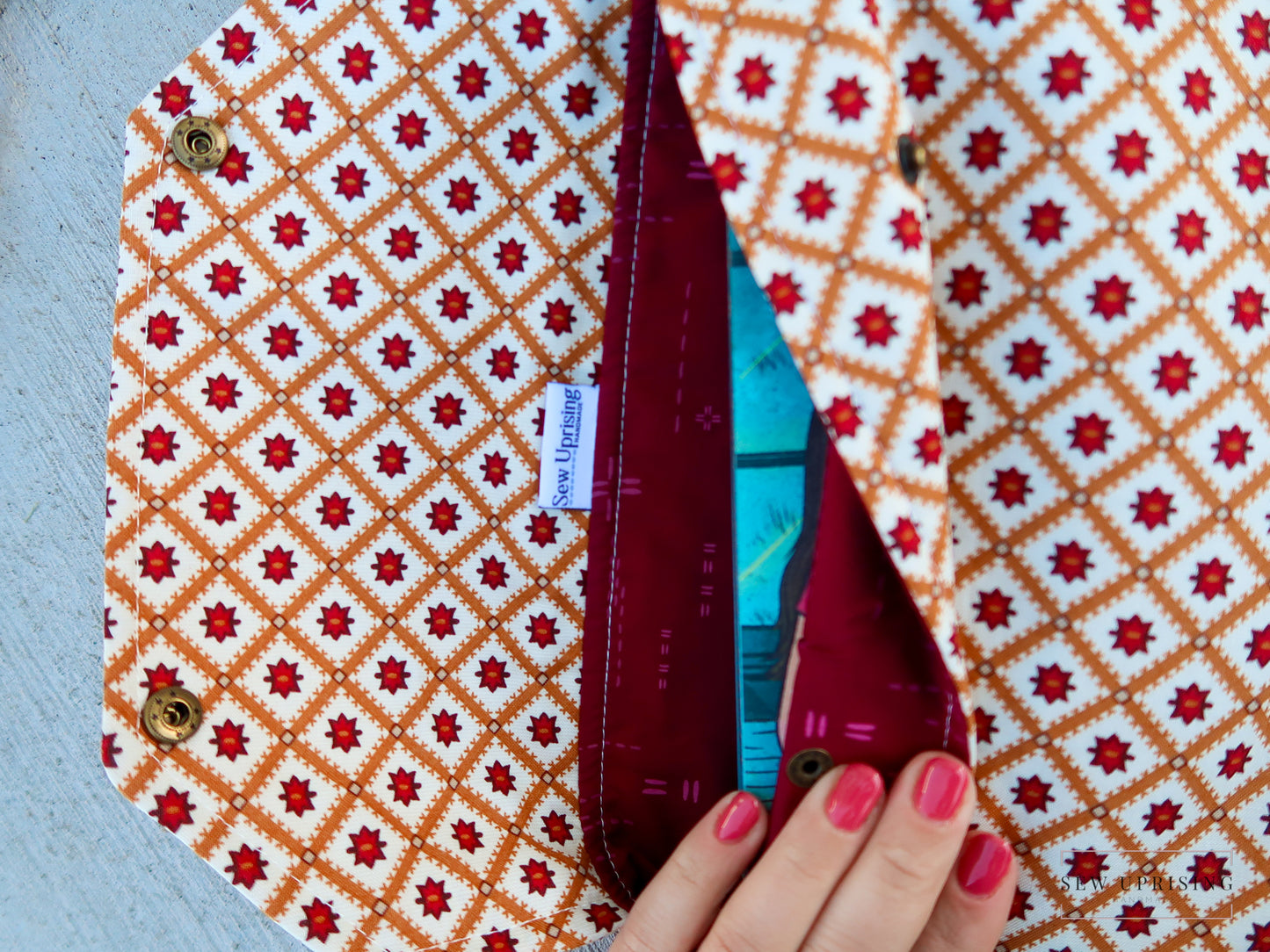 Stitched In Pieces Deluxe Double Snap Book Sleeve