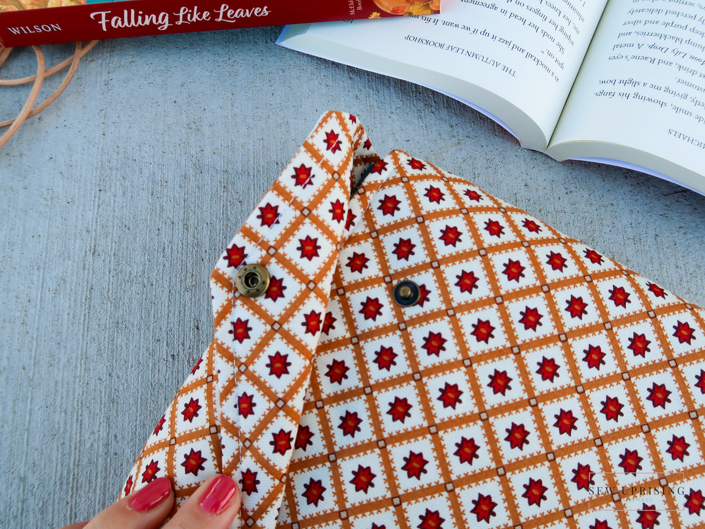 Stitched In Pieces Deluxe Double Snap Book Sleeve