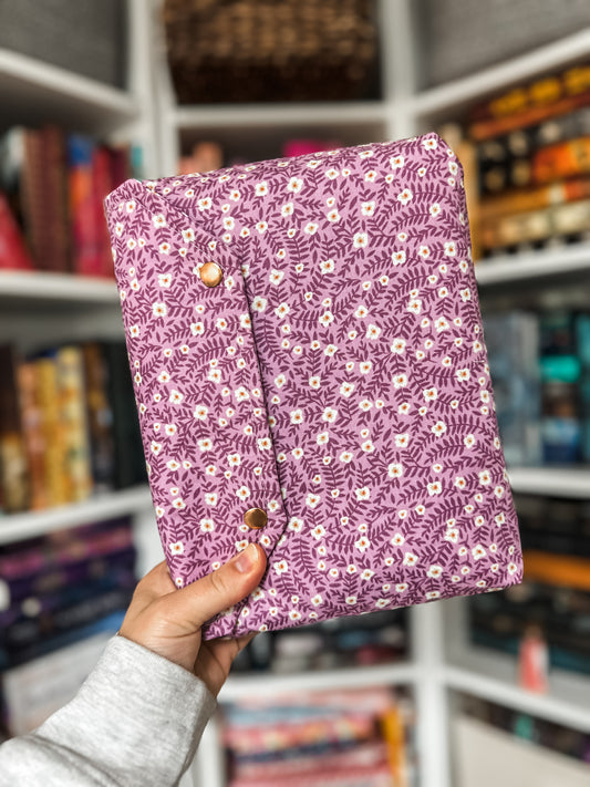 Spring Lavender Bloom Book Sleeve and E-Reader Sleeve