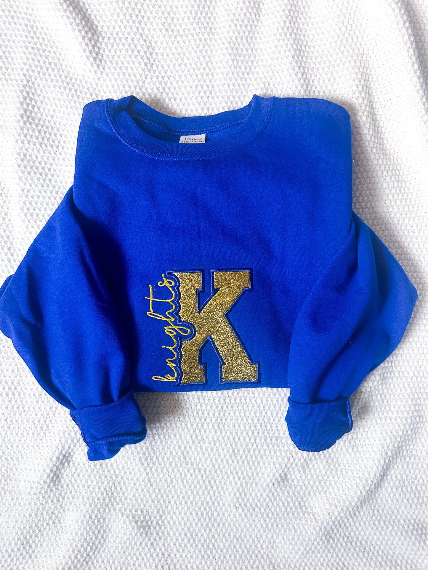 Glitter Knights School Spirit  Embroidered Sweatshirt