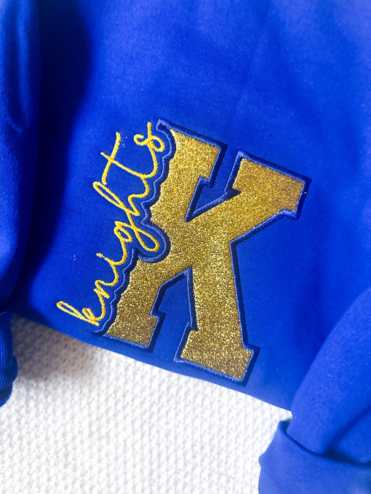Glitter Knights School Spirit  Embroidered Sweatshirt
