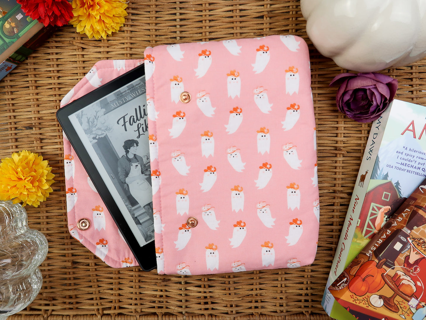 Ghost Cowgirl Deluxe Double Snap Book Sleeve