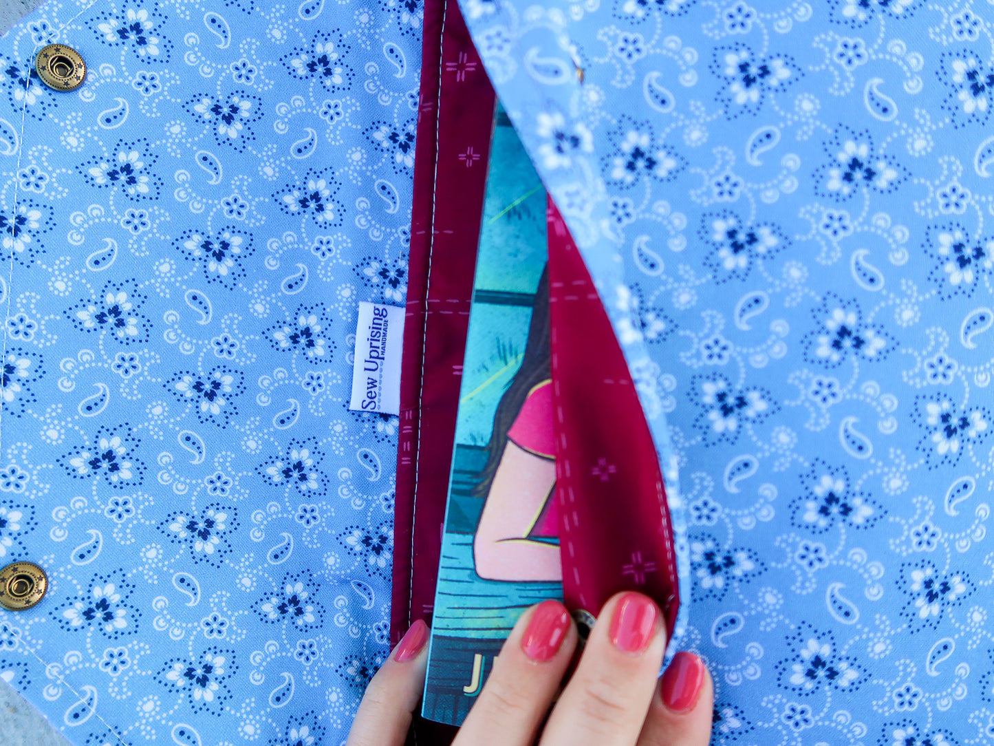 Prairie Paisley Deluxe Double Snap Book Sleeve