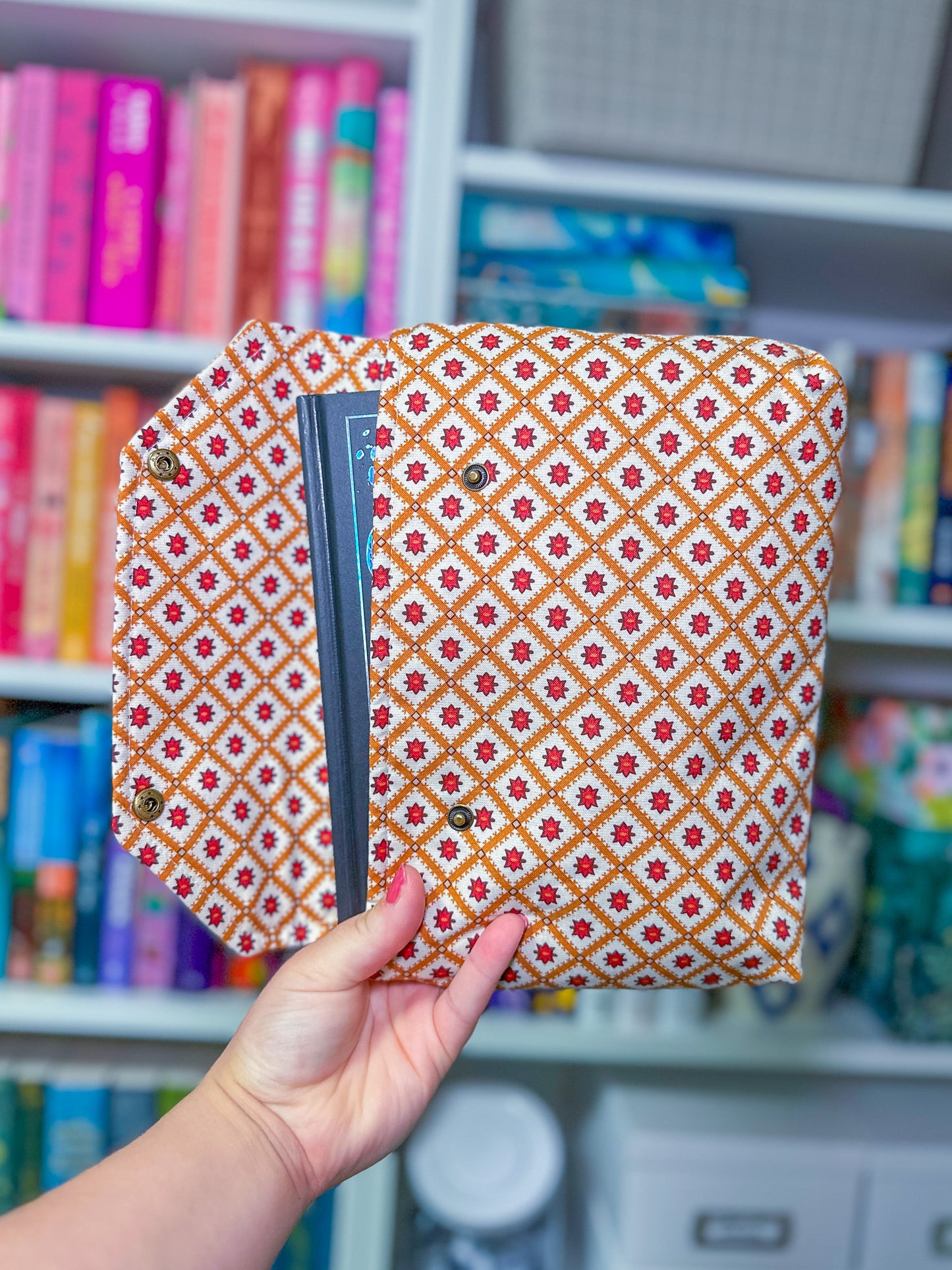 Stitched In Pieces Deluxe Double Snap Book Sleeve