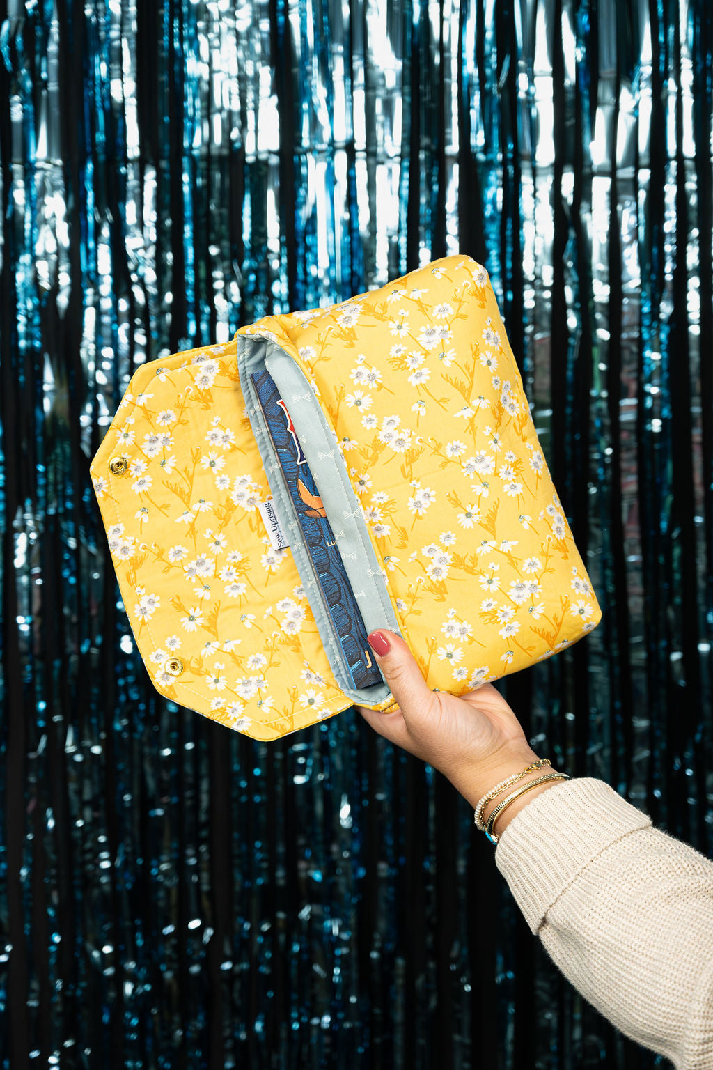Corn Flower Yellow and Blue Book and E-Reader Sleeve