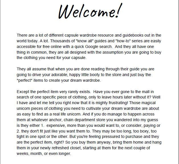 SEW YOUR CAPSULE EBook Download - Capsule Wardrobe Planning and Sewing Guide for Sewists and Seamstresses