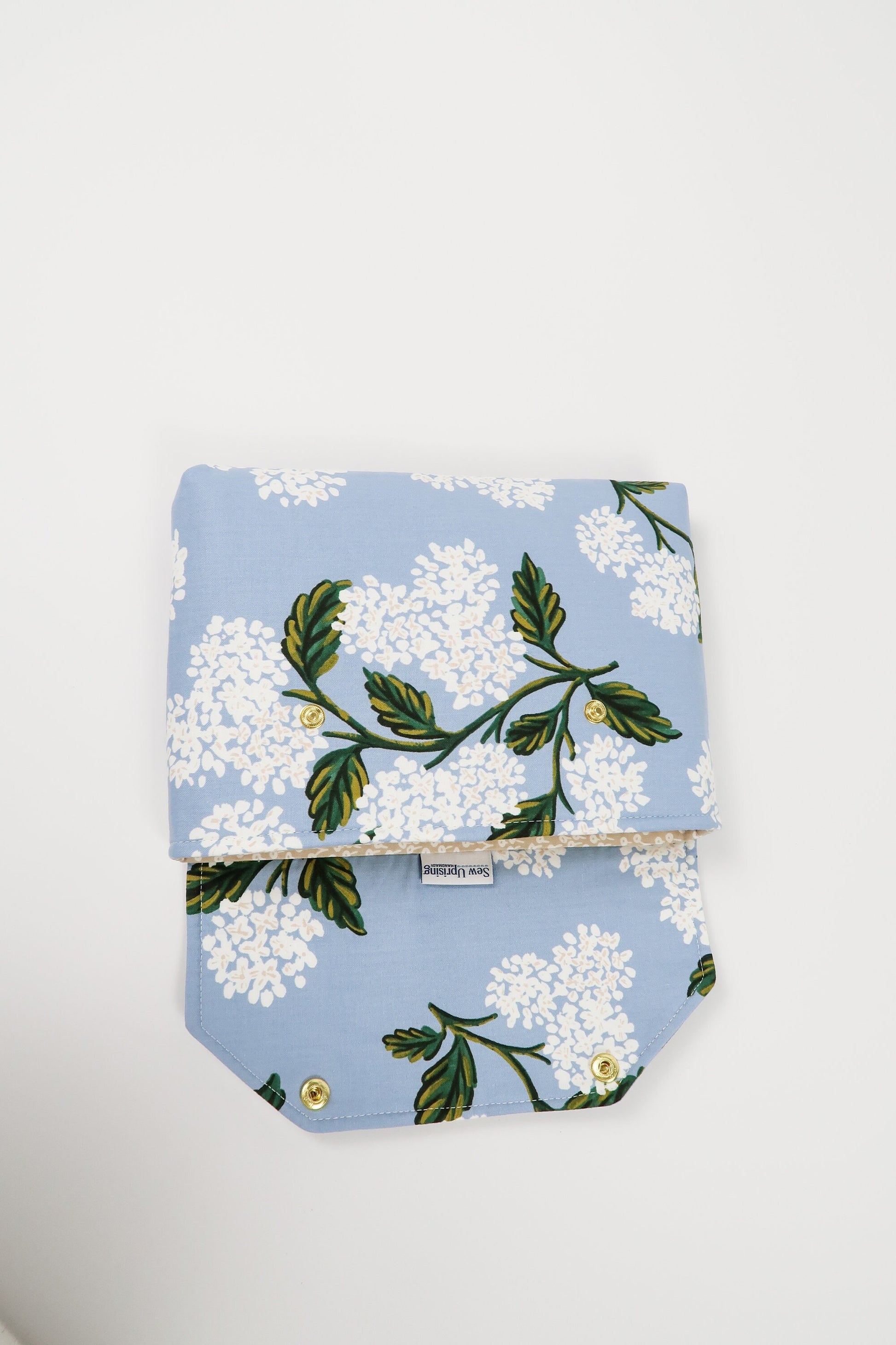 Deluxe Book Sleeve Full cover High End Custom Gift BookTok Spring Floral Designer Rifle Paper Co Fabric Hydrangea Pink Blue