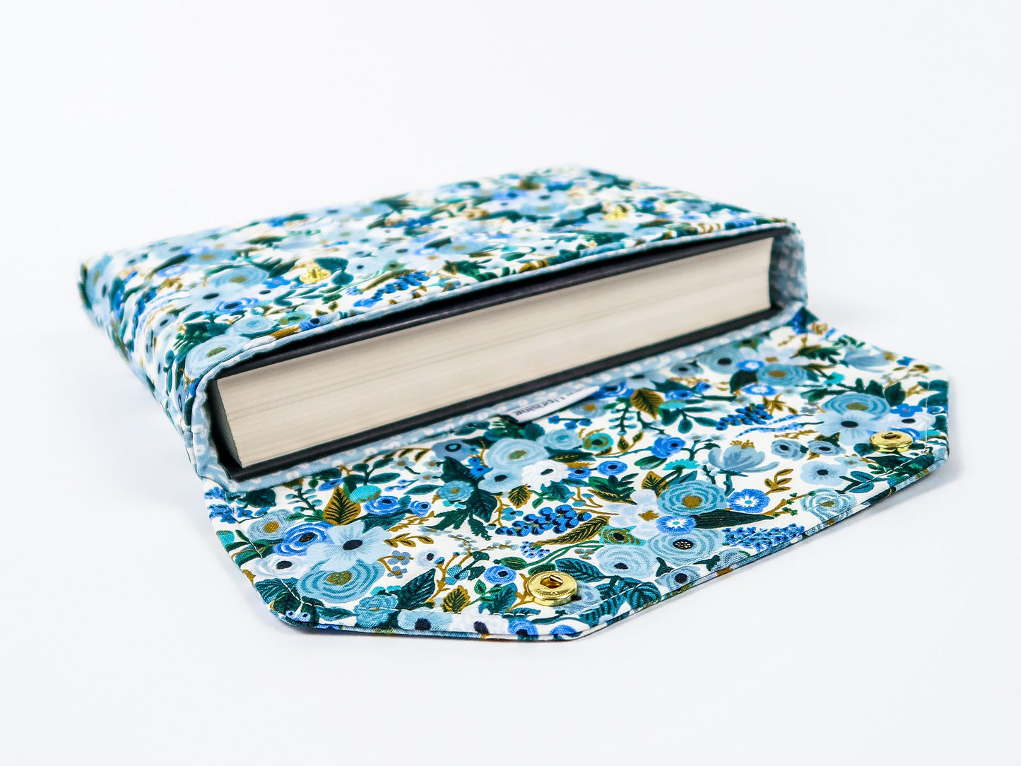 Rifle Paper Co Fabric Garden Party Pink Blue Petite Deluxe Book Sleeve Full cover High End Custom Gift BookTok Spring Floral Designer