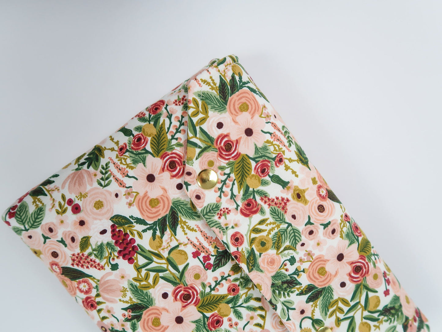 Rifle Paper Co Fabric Garden Party Pink Blue Petite Deluxe Book Sleeve Full cover High End Custom Gift BookTok Spring Floral Designer