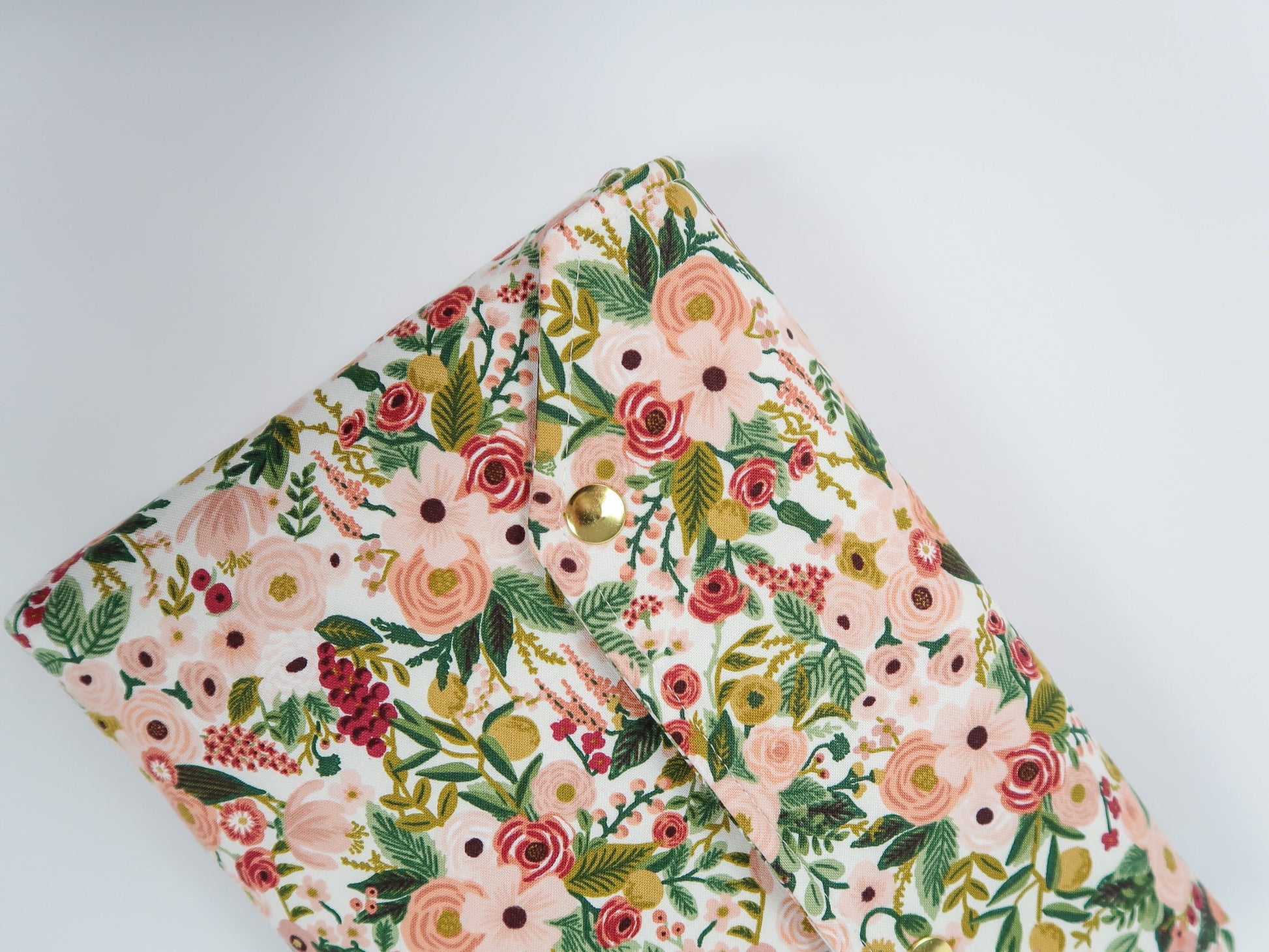 Rifle Paper Co Fabric Garden Party Pink Blue Petite Deluxe Book Sleeve Full cover High End Custom Gift BookTok Spring Floral Designer