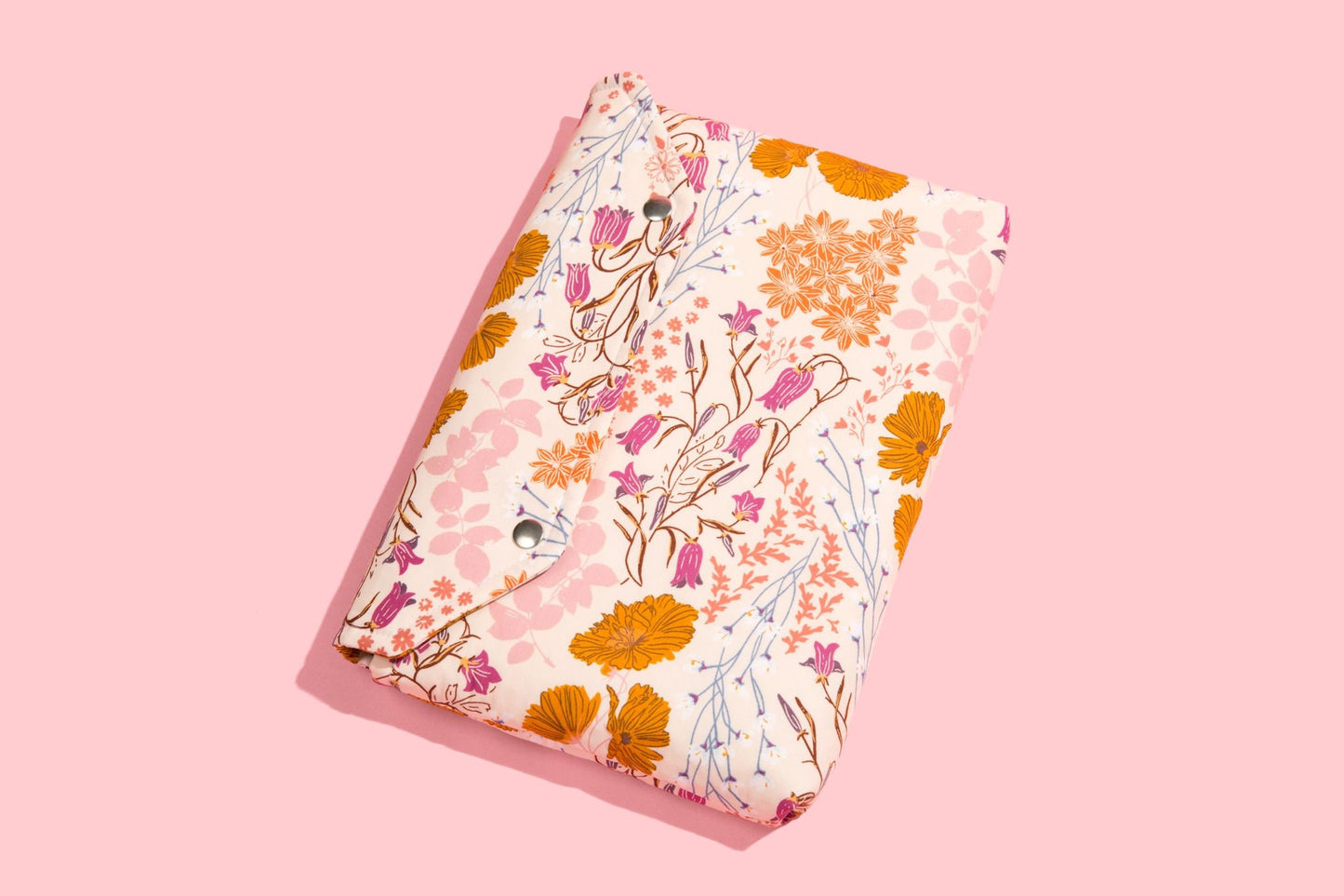 Envelope Book Sleeve with Closure Deluxe Book Sleeve Full cover High End Custom Gift BookTok Floral Designer Cream Bluebell Protective book