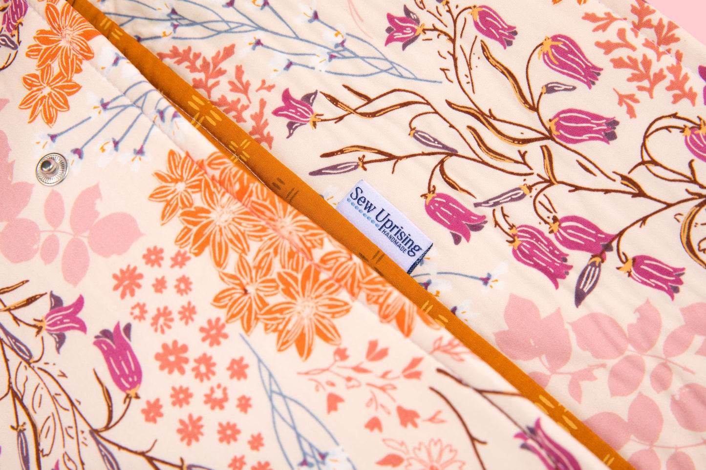 Envelope Book Sleeve with Closure Deluxe Book Sleeve Full cover High End Custom Gift BookTok Floral Designer Cream Bluebell Protective book