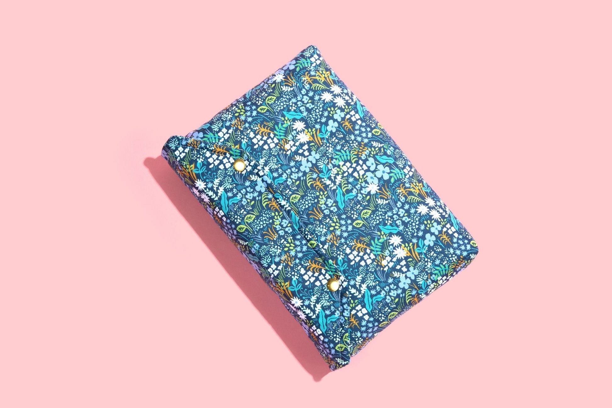 English Garden Meadow Rifle Paper Co Fabric Pink Blue Petite Deluxe Book Sleeve Full cover High End Custom Gift BookTok Floral Designer