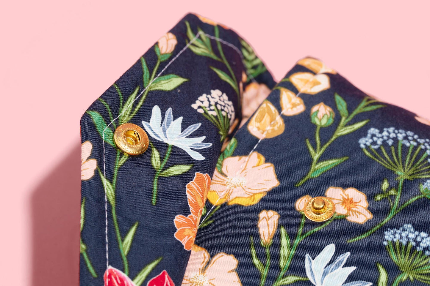 Protective Envelope Book Sleeve with Closure Deluxe Book Sleeve Full cover High End Custom Gift BookTok Floral Designer Navy Flower Fields