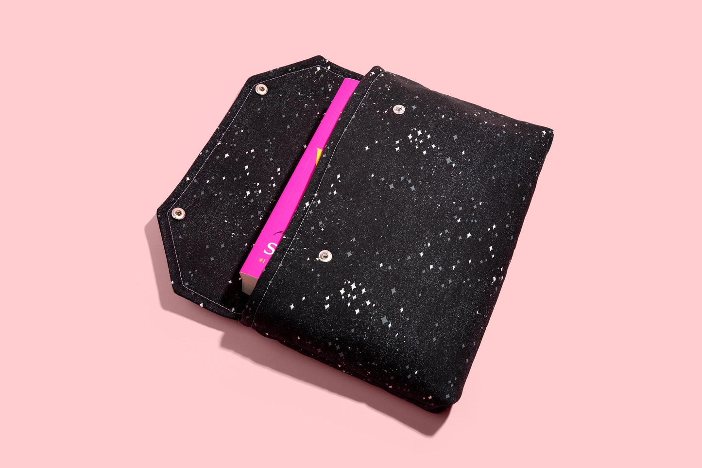 Envelope Book Sleeve with Closure Deluxe Book Sleeve Full cover High End Custom Gift BookTok Floral Designer Violet Star Night Court Lord