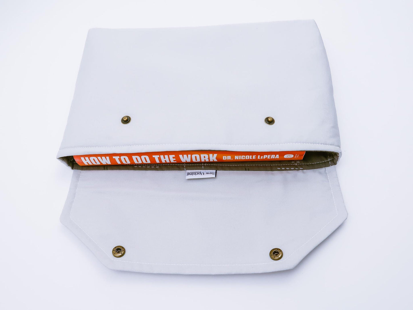 Envelope Book Sleeve with Closure Deluxe Book Sleeve Full cover High End Custom Gift BookTok Floral Designer Cream Men Protective Gray Grey