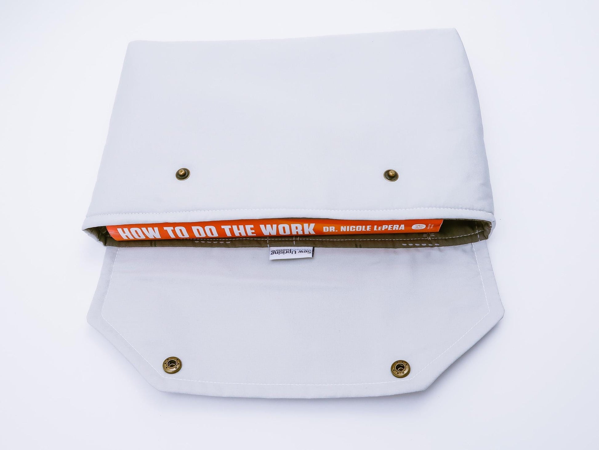 Envelope Book Sleeve with Closure Deluxe Book Sleeve Full cover High End Custom Gift BookTok Floral Designer Cream Men Protective Gray Grey