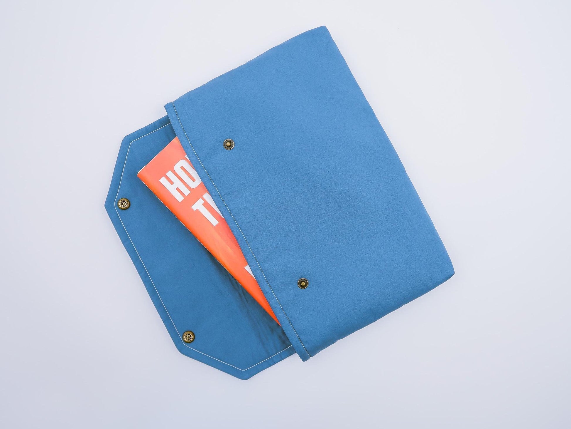 Envelope Book Sleeve with Closure Deluxe Book Sleeve Full cover High End Custom Gift BookTok Floral Designer Cream Men Protective book Denim