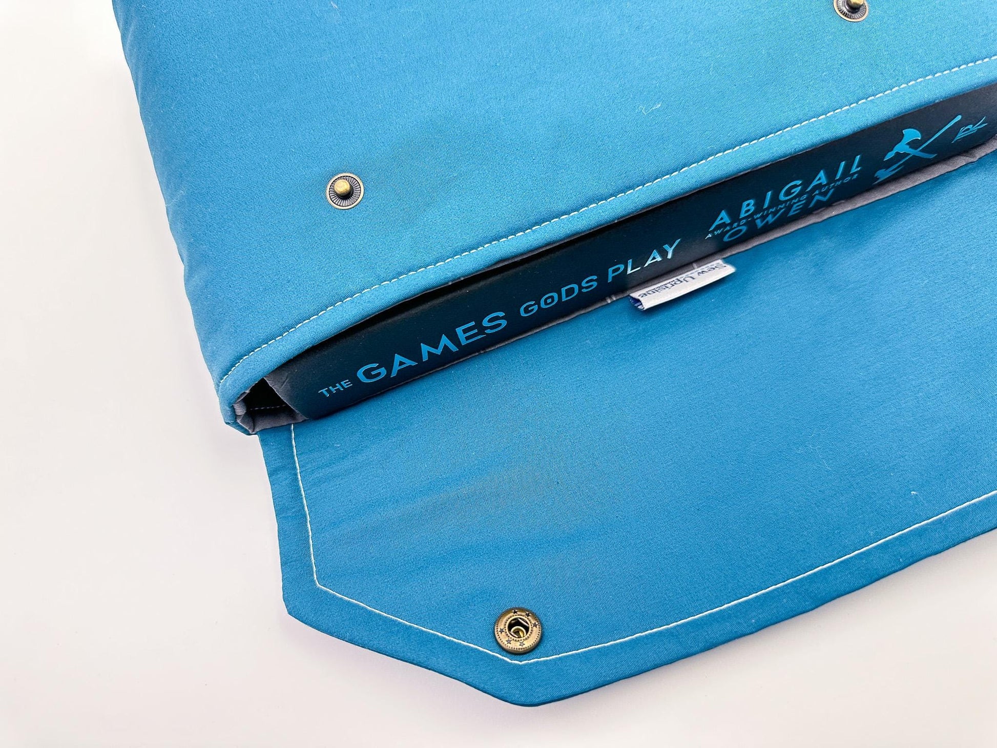 Envelope Book Sleeve with Closure Deluxe Book Sleeve Full cover High End Custom Gift BookTok Floral Designer Cream Men Protective book Denim