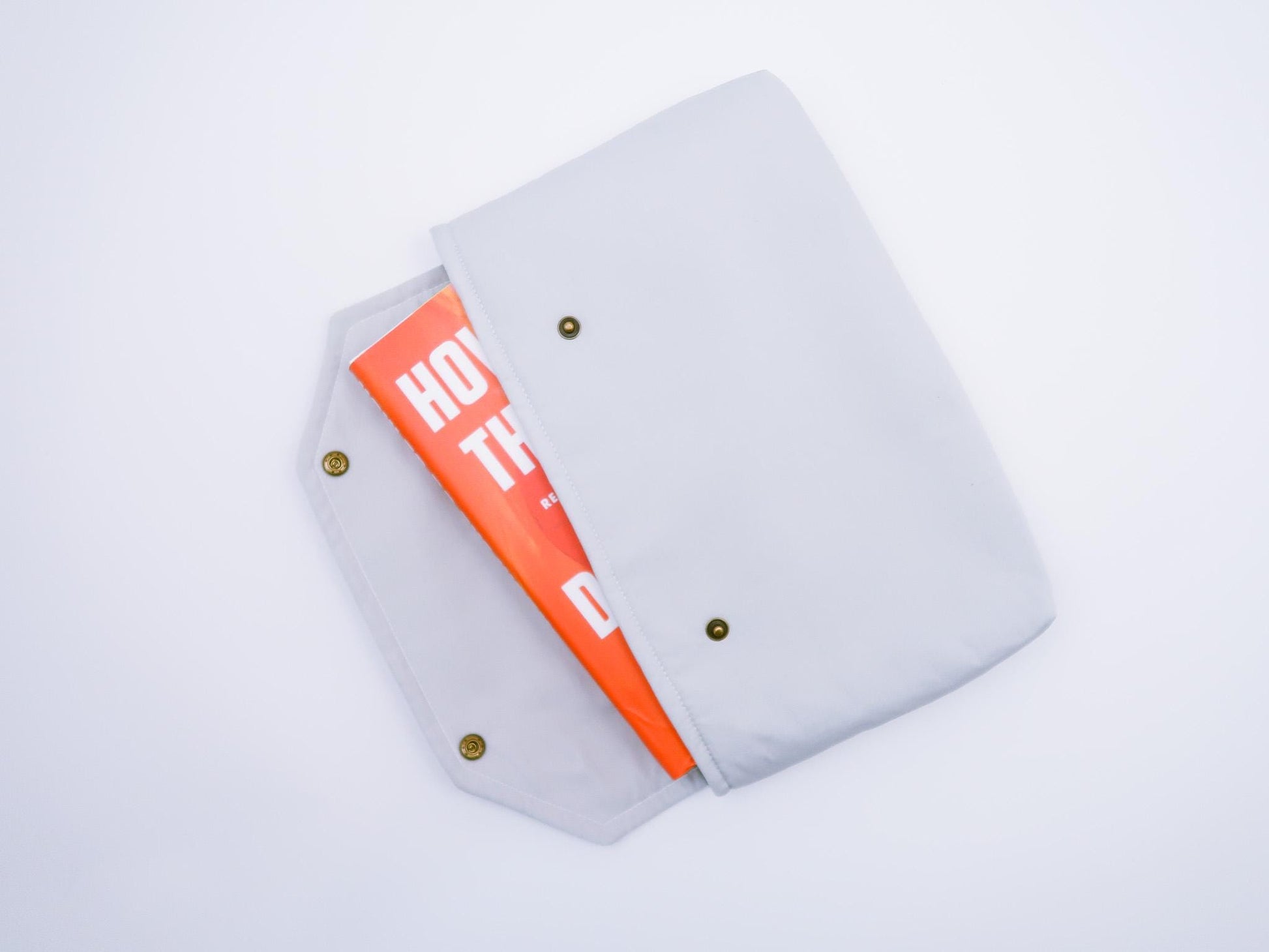 Envelope Book Sleeve with Closure Deluxe Book Sleeve Full cover High End Custom Gift BookTok Floral Designer Cream Men Protective Gray Grey