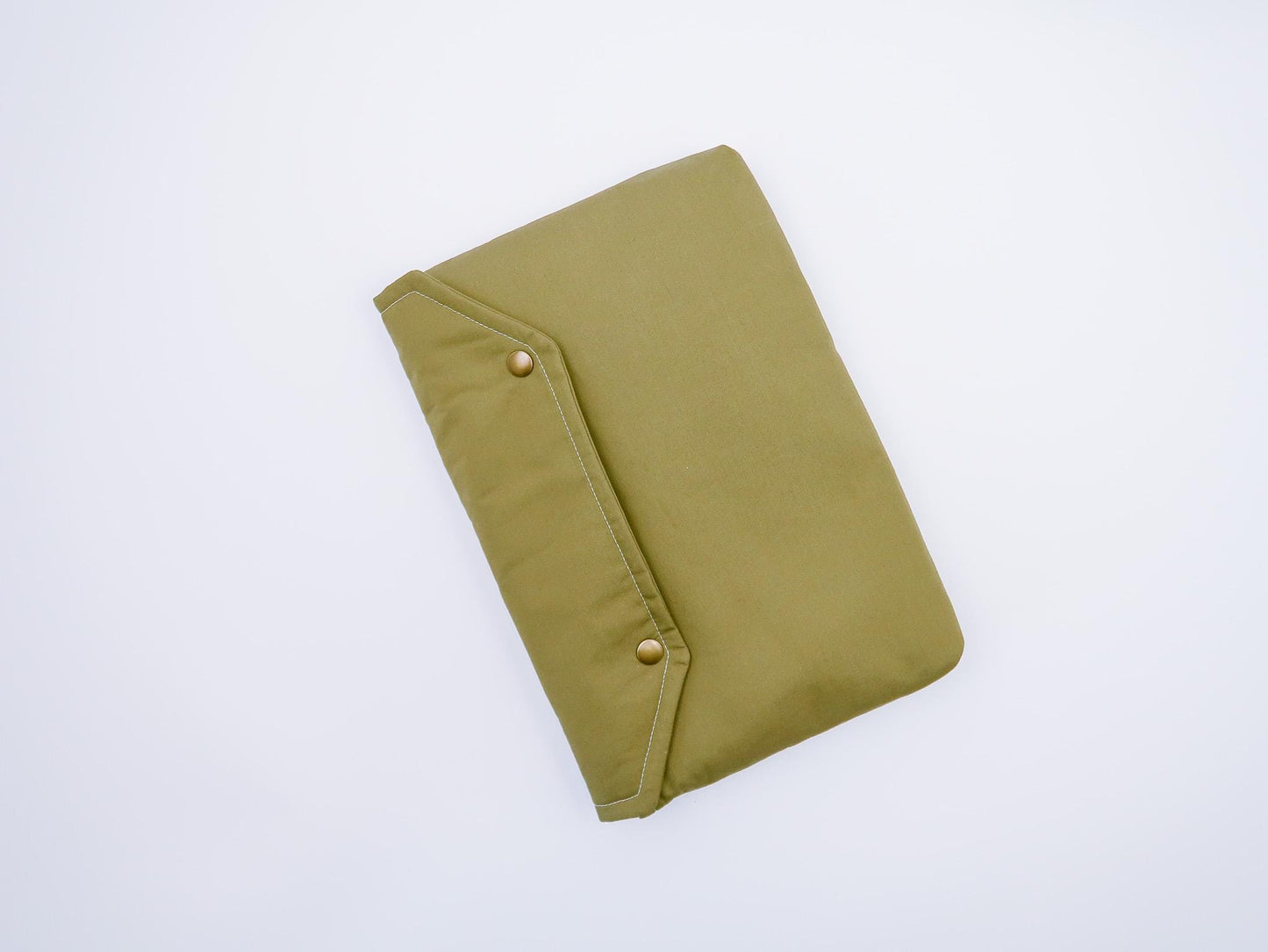 Envelope Book Sleeve with Closure Deluxe Book Sleeve Full cover High End Custom Gift BookTok Floral Designer Cream Men Protective Army Green