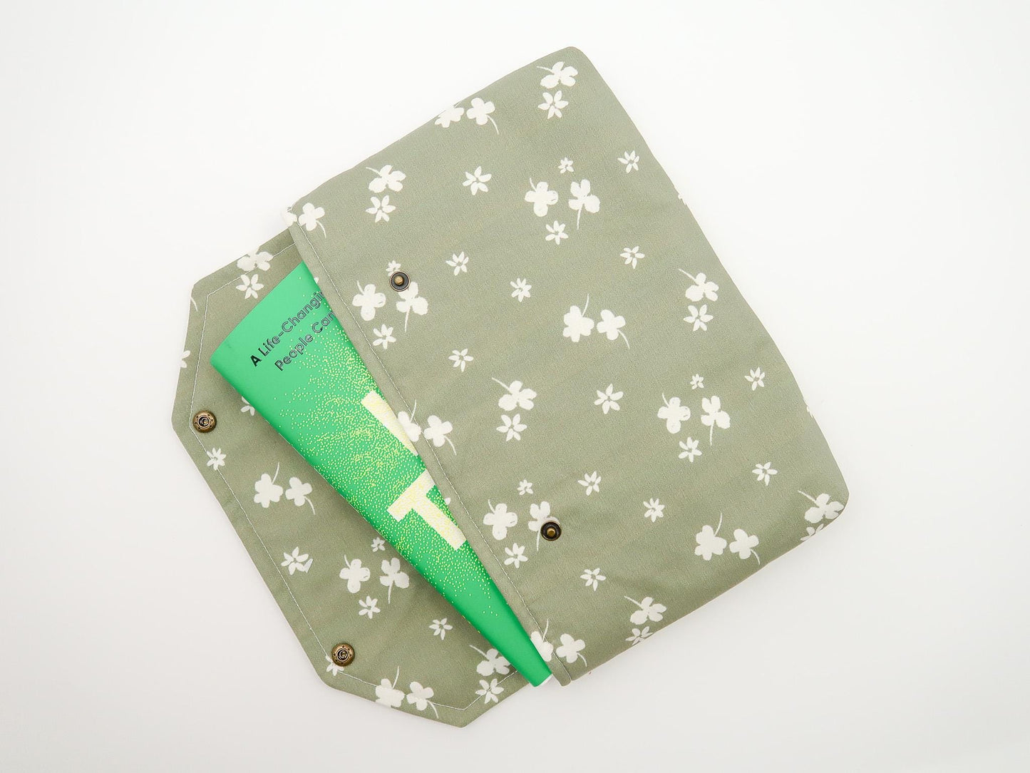 Envelope Book Sleeve with Closure Deluxe Book Sleeve Full cover High End Custom Gift BookTok Protective St Patricks Spring 2025 Book Sleeve