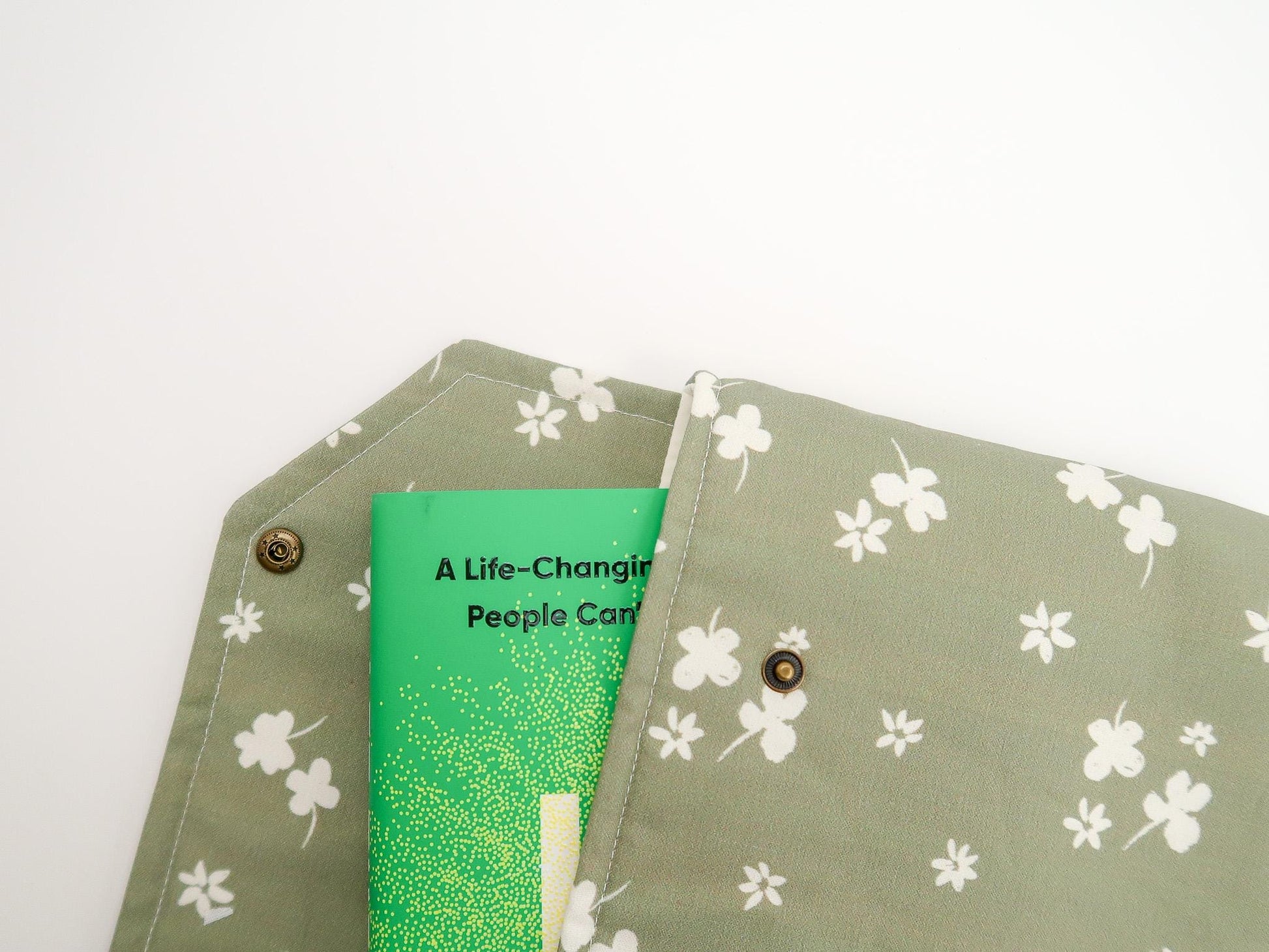 Envelope Book Sleeve with Closure Deluxe Book Sleeve Full cover High End Custom Gift BookTok Protective St Patricks Spring 2025 Book Sleeve