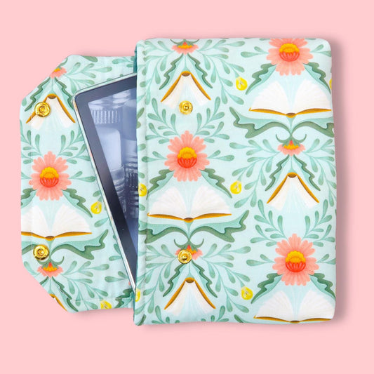 Protective padded book sleeve with secure double snap closure. Kindle Sleeve, Book Sleeve, Paperwhite, Oasis, Colorsoft case, EReader