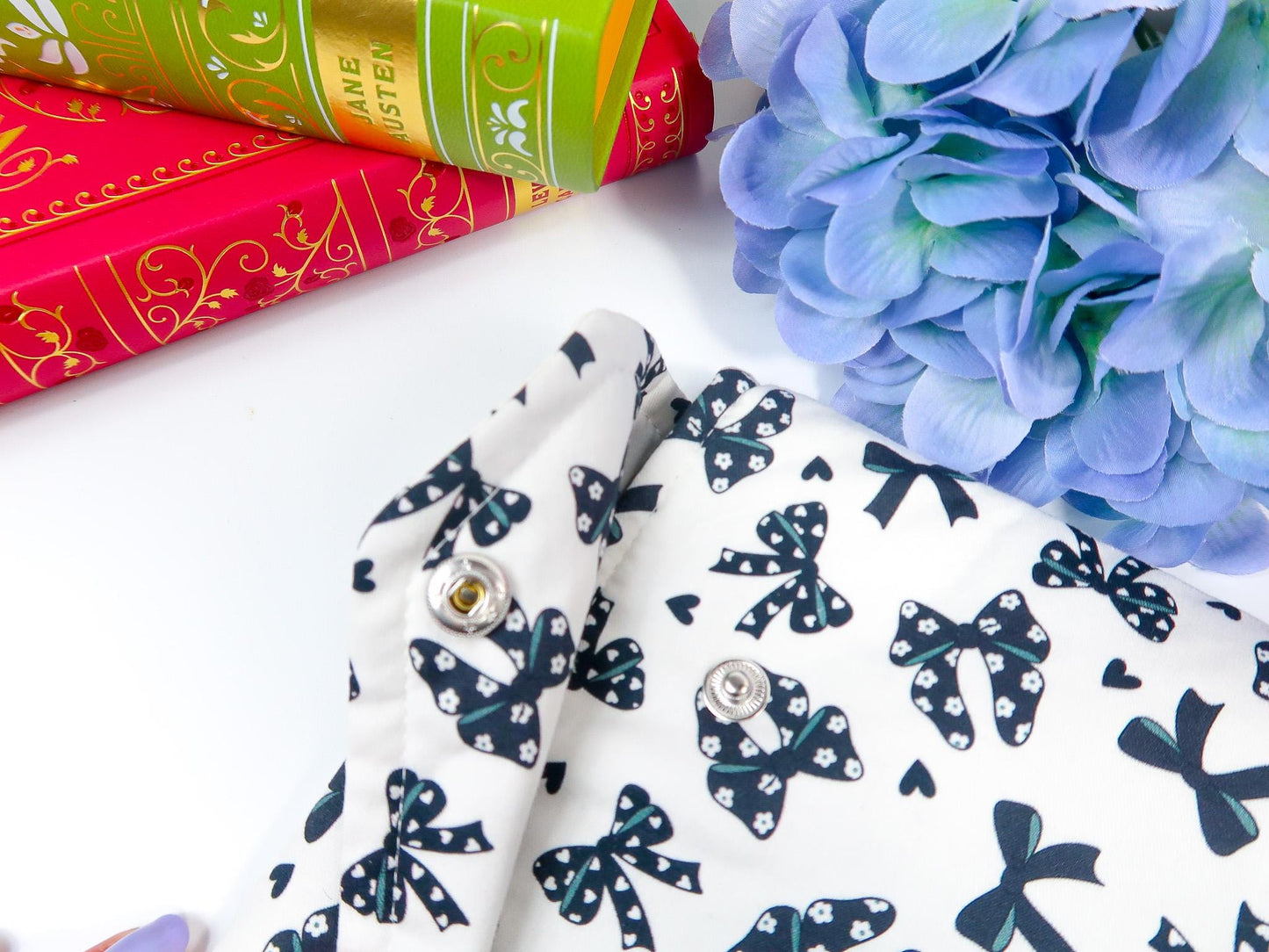 Protective padded book sleeve with secure double snap closure. Kindle Sleeve, Paperwhite, Oasis, Colorsoft, EReader Coquette black goth bow