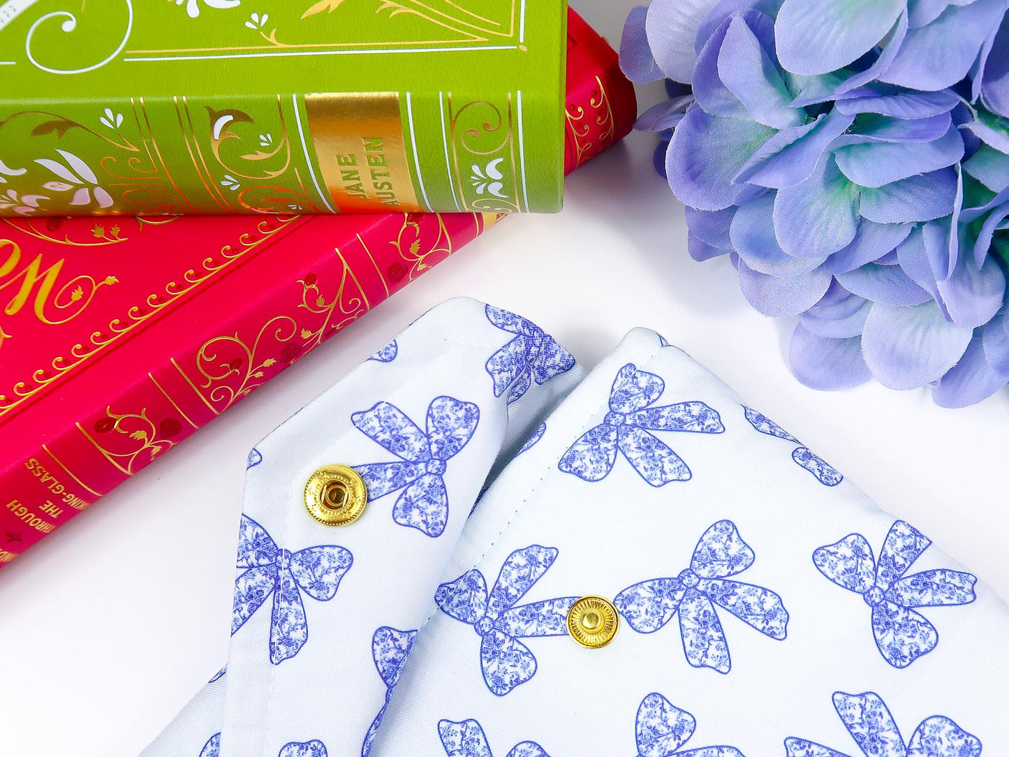 Protective padded book sleeve secure double snap closure. Kindle Sleeve, Paperwhite, Oasis, Colorsoft, EReader Coquette blue bow chinoiserie