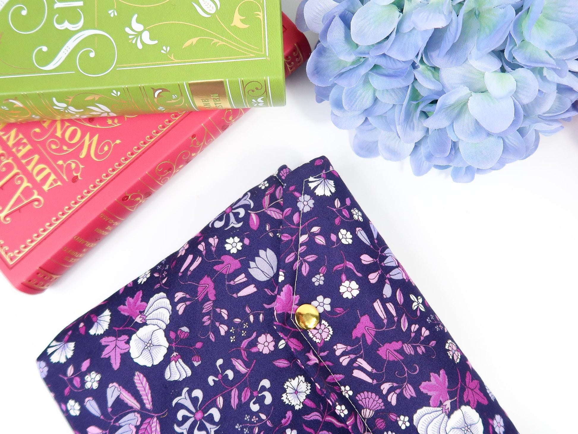 Protective padded book sleeve secure double snap closure. Kindle Sleeve, Paperwhite, Oasis, Colorsoft, EReader Purple Floral Dark Romantasy