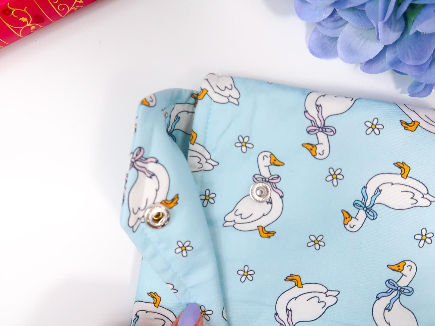 Protective padded book sleeve secure double snap closure. Kindle Sleeve, Paperwhite, Oasis, Colorsoft, EReader Coquette silly goose duck