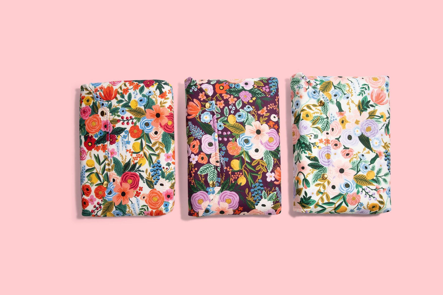 Envelope Book Sleeve with SNAP Closure Deluxe Book Sleeve Full Cover Kindle Booktok Rifle Paper Company garden party classic preppy - PASTEL