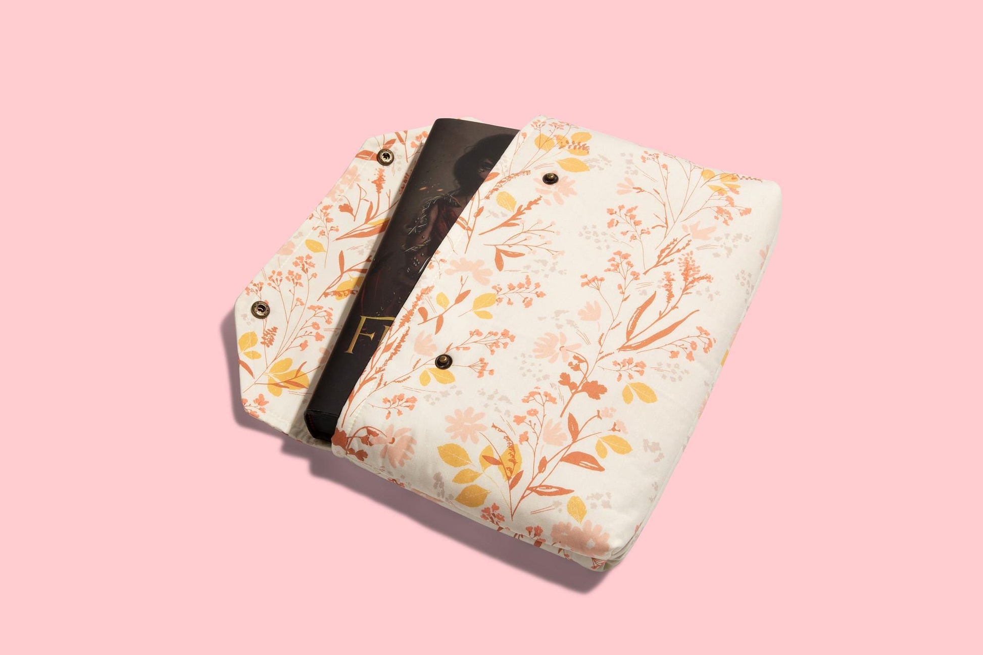 Envelope Book Sleeve with Closure Deluxe Book Sleeve Full cover HighEnd Custom Gift BookTok Floral Designer Cream Men Protective Wheat Field