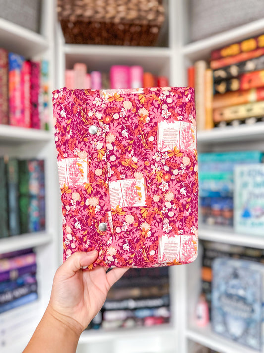 DREAM READER PINK Deluxe Book Sleeve Full cover High End Custom Gift BookTok Kindle Cover Kindle Sleeve Kindle Case Book Accessory